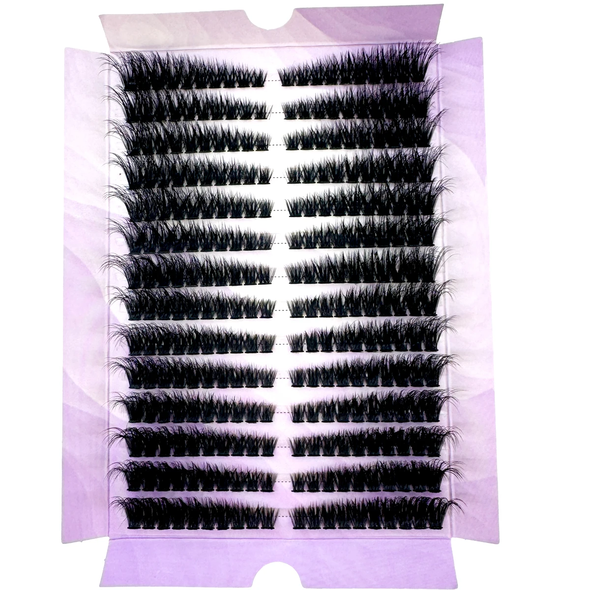 14 rangées de grappes de cils moelleuses Volume épais Extensions de grappes de cils 50D/80D cils individuels gauche/droite Extension de cils oeil de chat