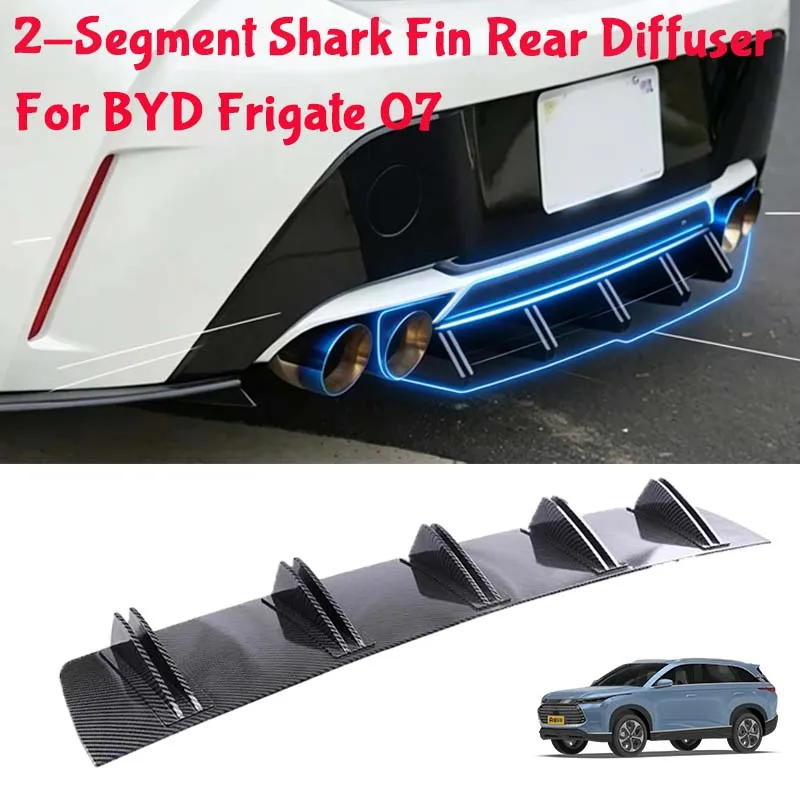 For BYD Frigate 07 Shark Fin Rear Diffuser Split Chassis Spoiler Auto Aerodynamic Parts Aerodynamic Modification