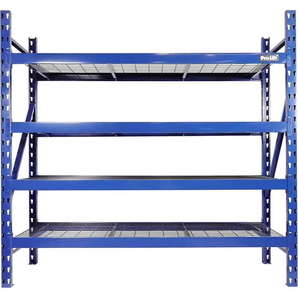 Garage Storage Shelves - Heavy Duty 4-Tier Adjustable Metal Wire Shelving Units with 8000 lbs Total Capacity for Garage Basement