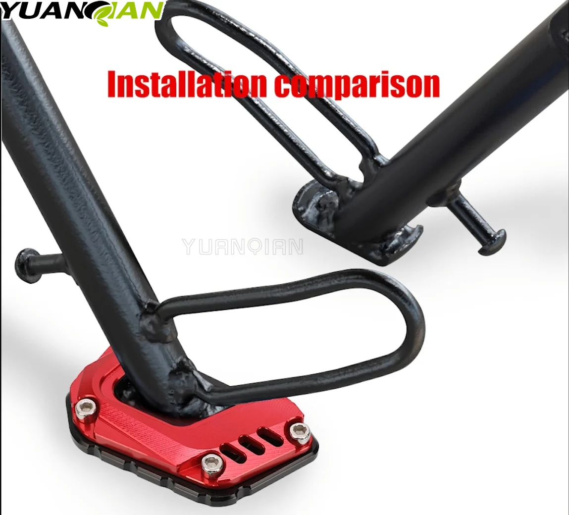 

For Peugeot DJango 150 2021 2022 2023 Motorcycle Accessories Foot Side Stand Enlarge Kickstand Extension Pad Shelf CNC Aluminium