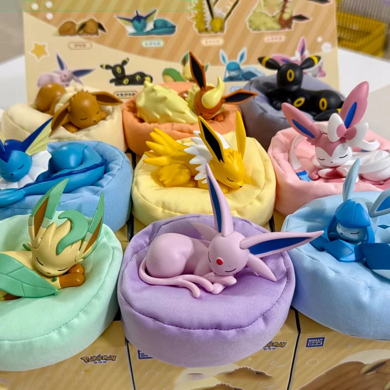 Покемон Слепая коробка Eevee Sleeping Pose Серия Аниме Модель Фигурка Коллекционная Доступна сейчас