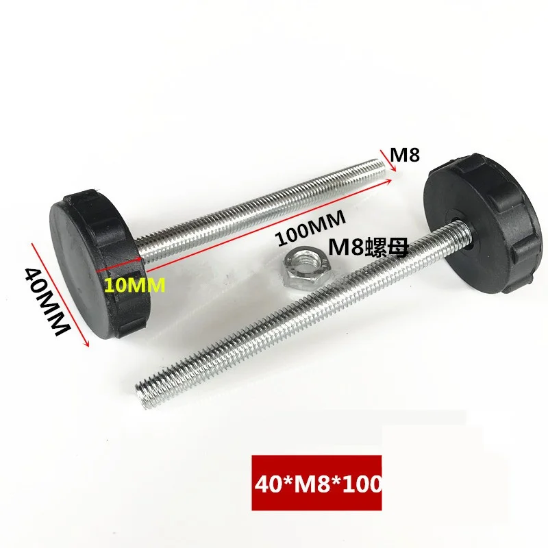 Diâmetro 40 * m8 * m10 altura ajustável pé almofada pé plástico pé mesa cadeira antiderrapante pé parafuso