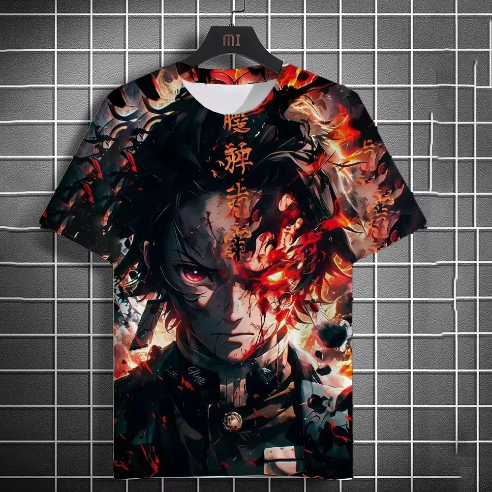 

Men's Street Hip Hop Multicolor Casual Short Sleeve Comfortable Fashion Breathable 3D Printing Anime Character Tees top
