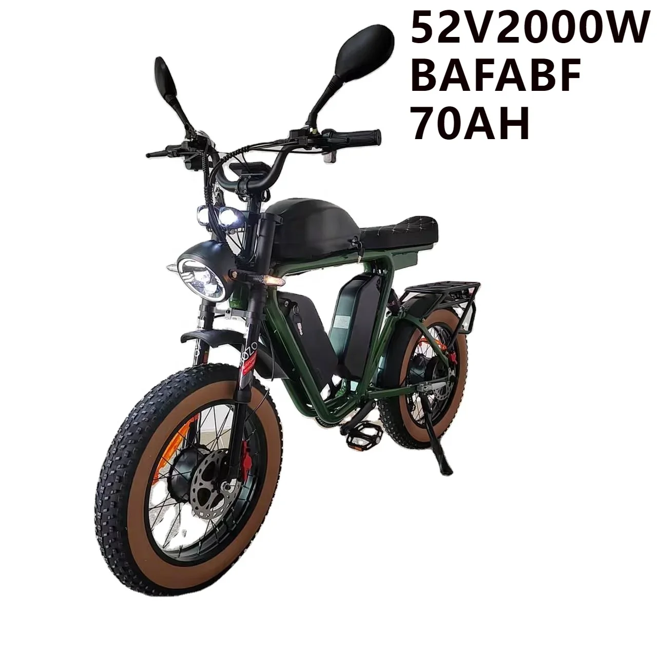 2024 NEW 52V Electric Bike 70Ah Triple Battery 2000W Dual Motor Full Suspension Hydraulic Brake Long Range  Fat Tire