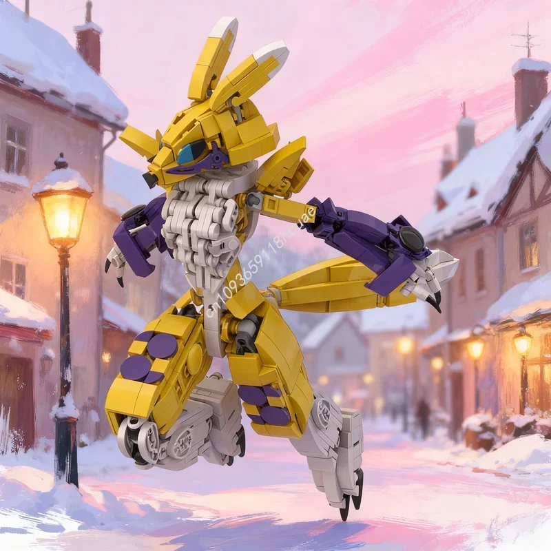 856-pieces-moc-digimon-tamers-renamon-system-model-building-toys-festival-gift-blocks-architecture-diy-education-creative-idea