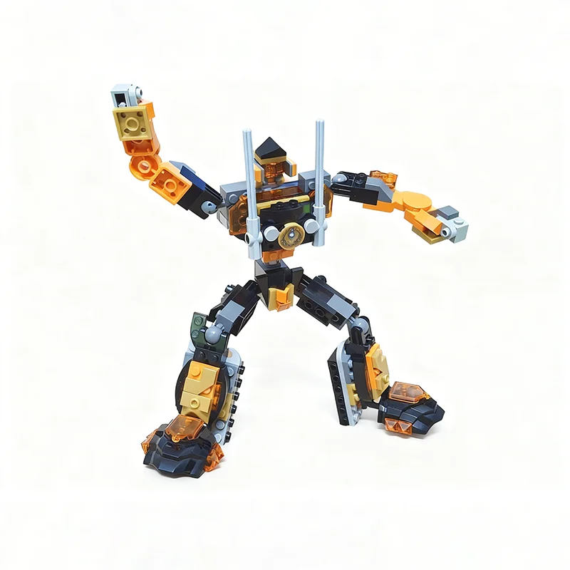164pcs MOC Transformer Tank Using Ninjia Cole's Elemental Earth Mech Model Building Blocks Christmas Gift Toy Architecture Brick