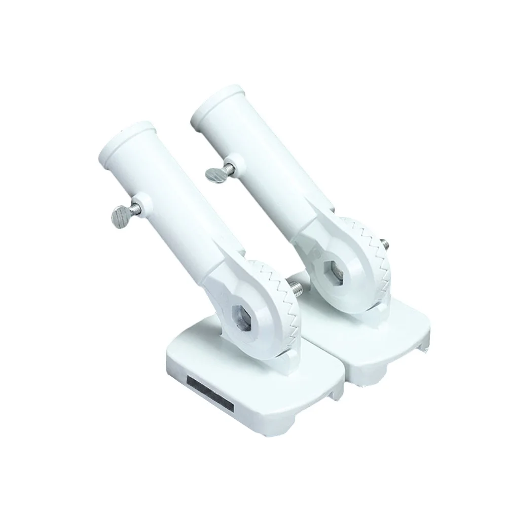 

2pcs Aluminium Alloy Flagpole Brackets 2 Steel Bars Flag Post Support Mount For Porch Garden Balcony Yard Outdoor Flagpole