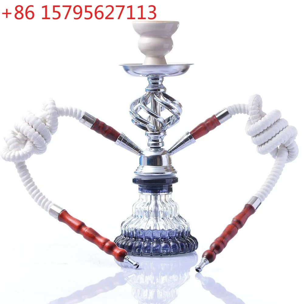 

Arab shisha small set, hookah, accessories, smoking set, glass hookah, double tube.