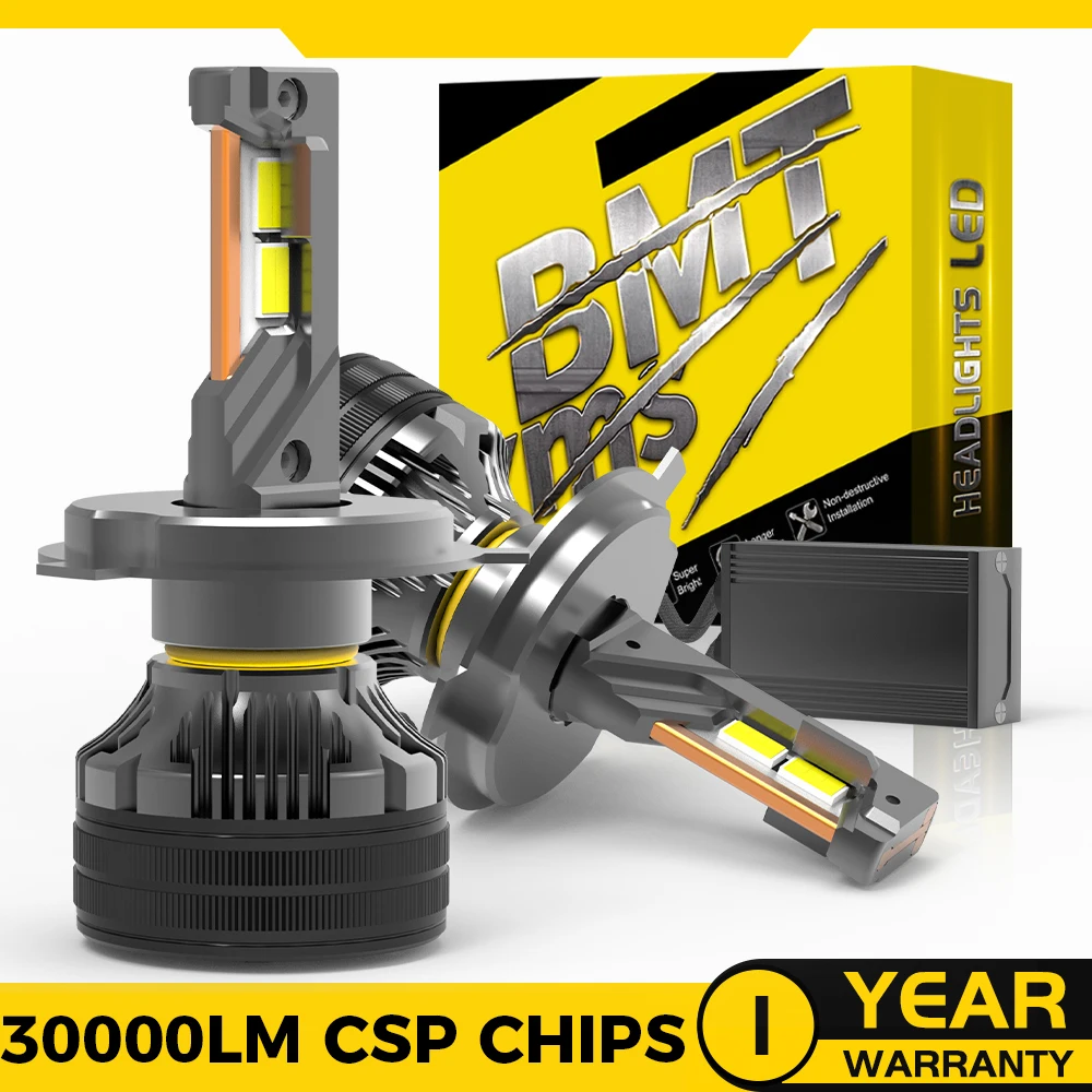 

BMTxms 2 шт. H4 светодиодные фары дальнего ближнего света Canbus для VW Beetle 5C FOX POLO 5 MK5 UP AUDI A4 B5 PEUGEOT 106 Boxer Expert Partner