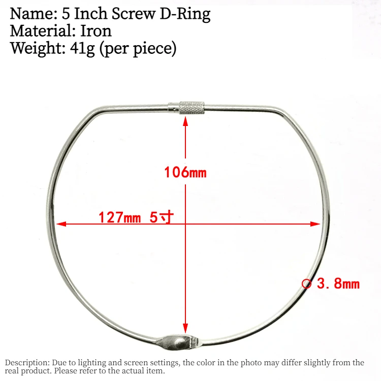 D-Ring Screw Lock 3Pcs 3.8x127mm (5