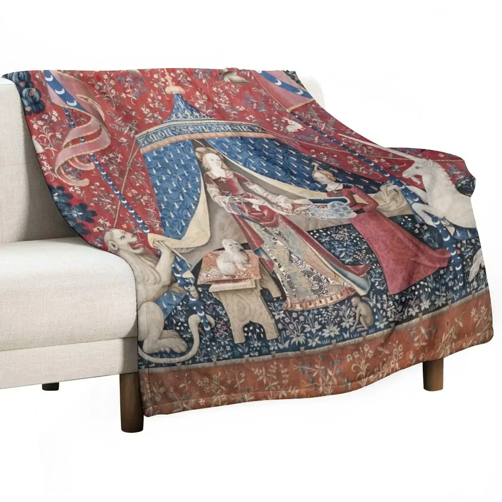 

The Lady and the Unicorn My Only Desire Throw Blanket Extra Large Throw Sofas Blankets