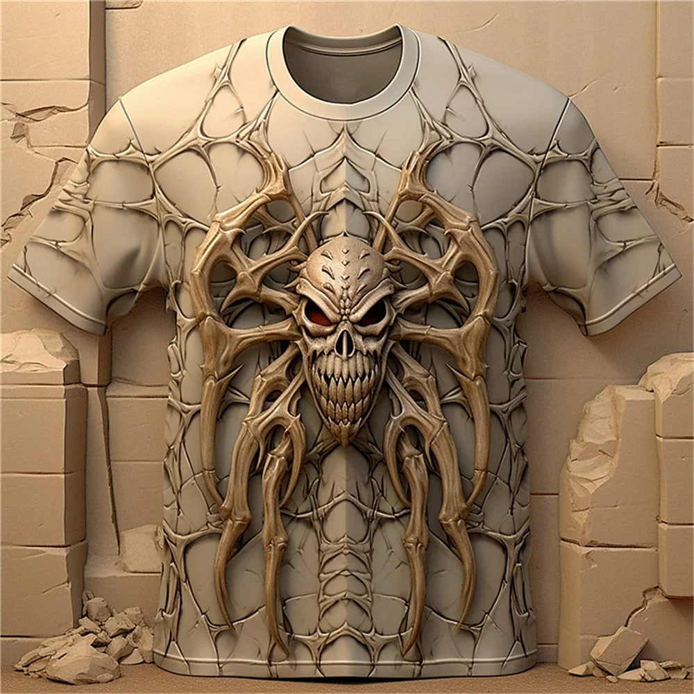 

Retro Vintage Men's 3D Print T shirt Tee Tops Sports Outdoor Holiday Going out Halloween T shirt Short Sleeve Crew Neck Shirt