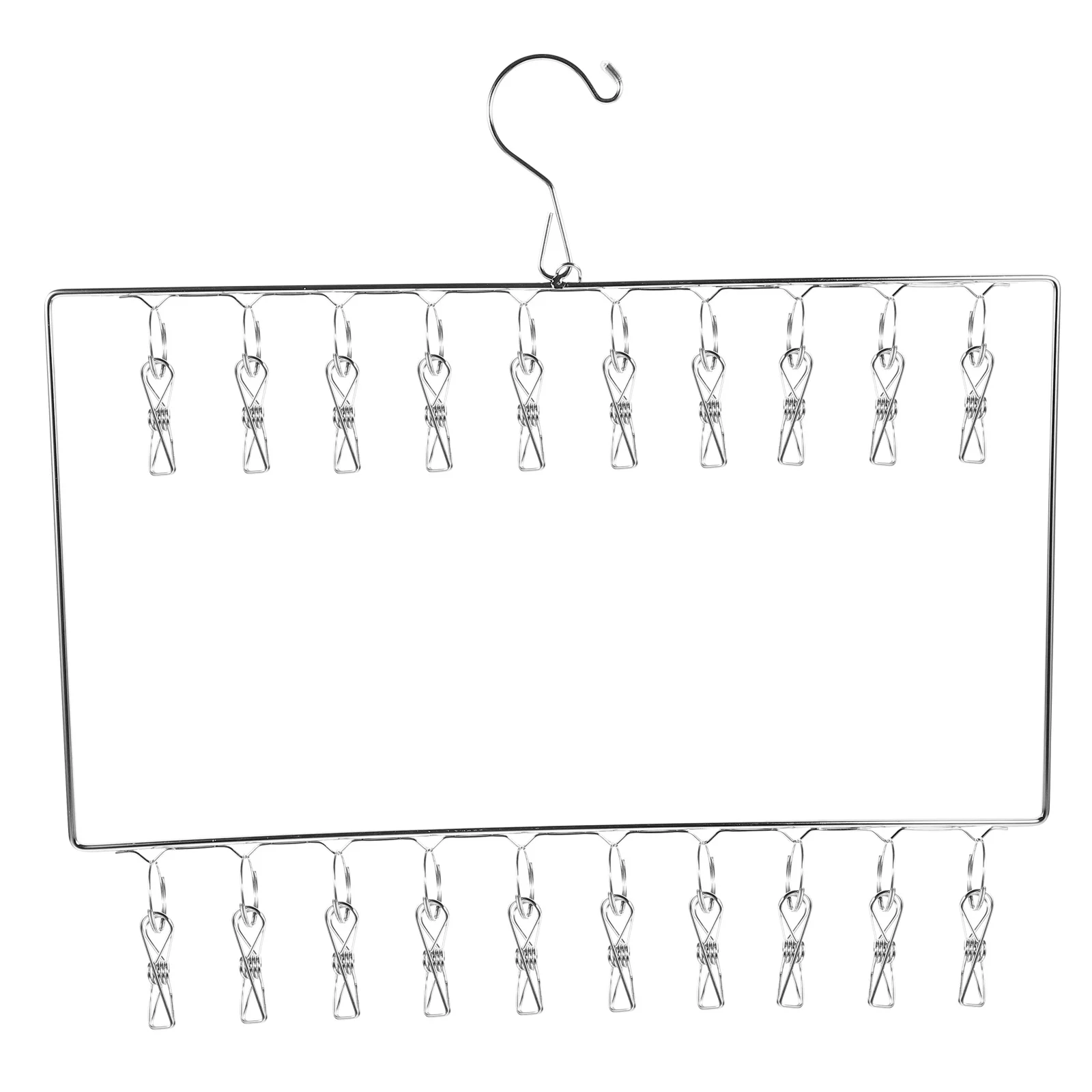 Support de séchage de linge en acier inoxydable, Clips coupe-vent, cintre robuste pour chaussettes, sous-vêtements, maison et extérieur, sèche-linge en acier inoxydable