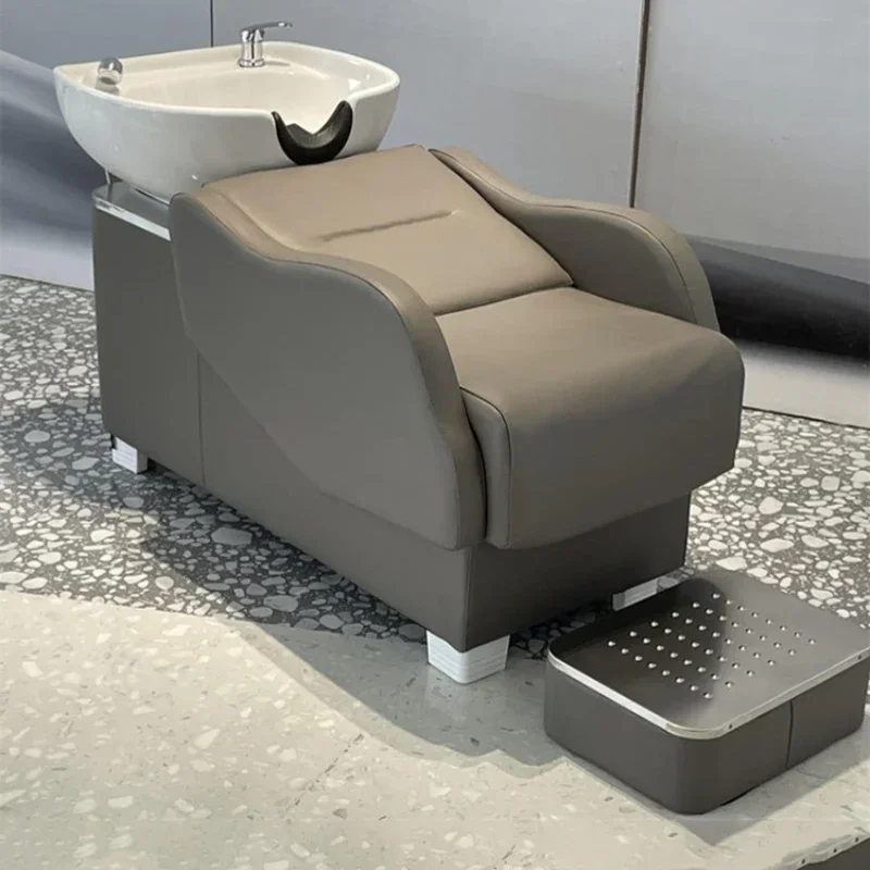 

Spa Shampoo Basin Recliner Hair Equipment Styling Chair for Salon Washing Bed Mobility Hairdressing Stretcher Armchairs Cadeira