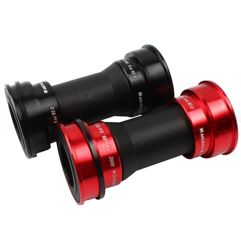 

MEROCA Mountain Bike Road Bicycle Bottom Bracket BB92 Center Axle Integrated Press-in BB 86mm-92mm