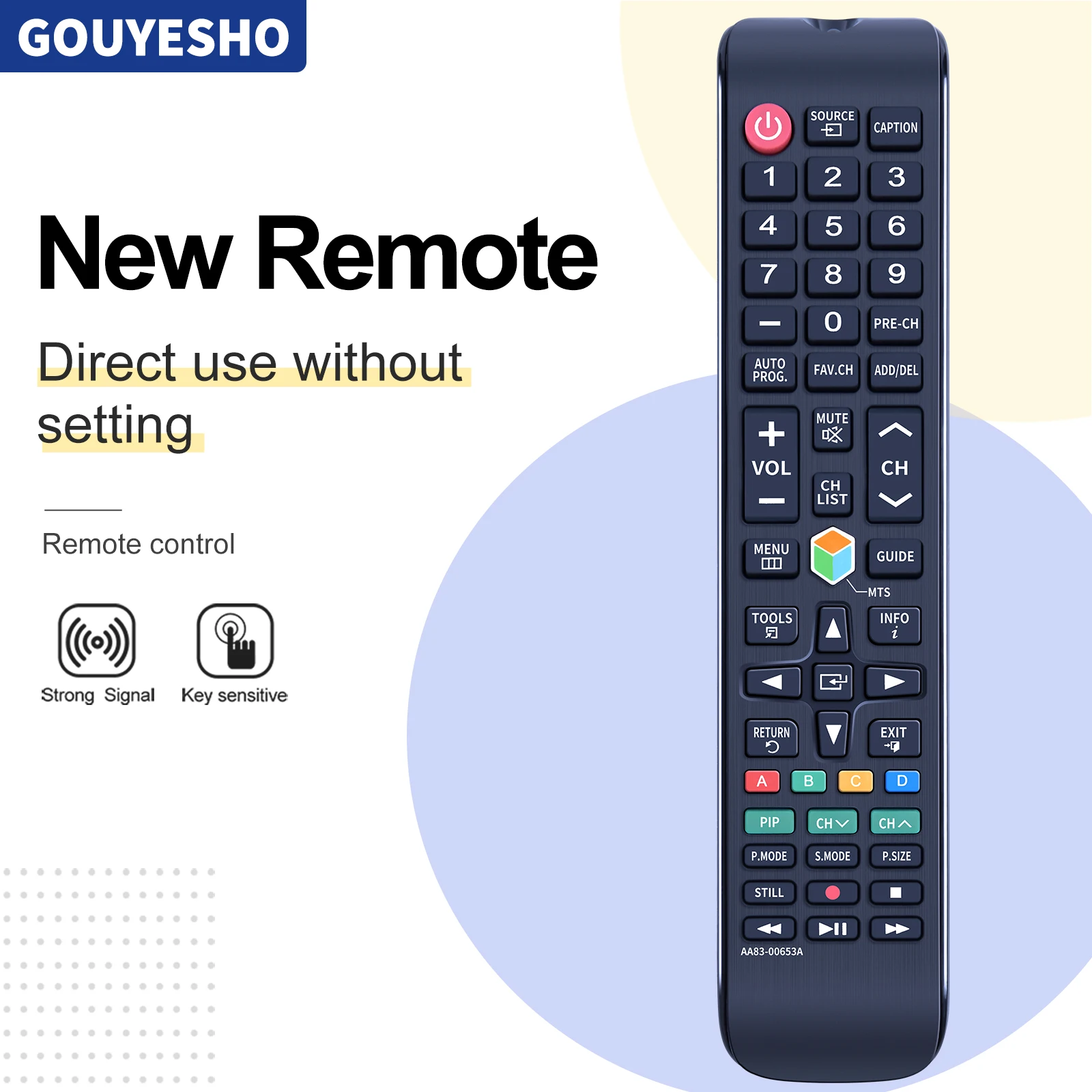 New A83-00653A Remote Control for Samsung TV TM1260 SYNCM173P AA8300653A TM1260 SYNCM173P LNS2738DX HPS4253 LNS4041DX LNS4051DX