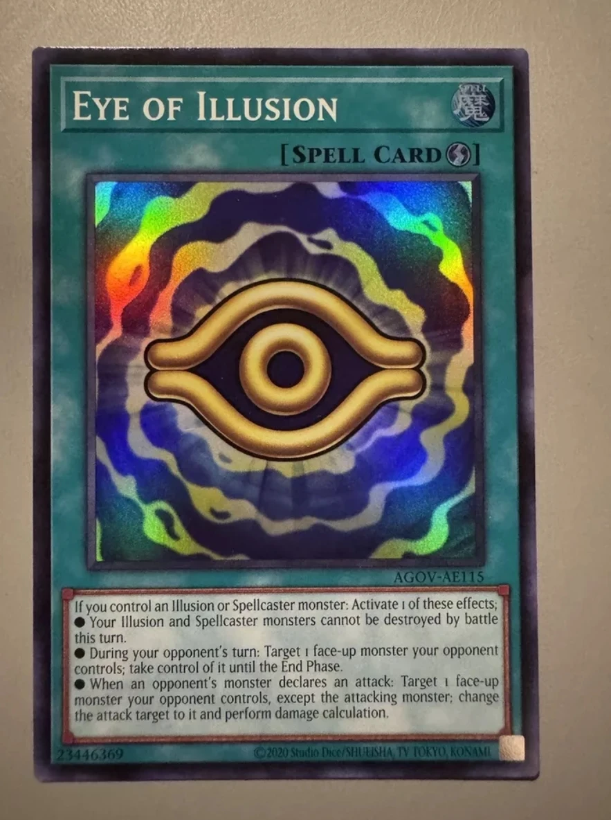 Yugioh KONAMI Duel Monsters AGOV-AE115 Eye of Illusion Super Rare Asian English Collection Mint Card