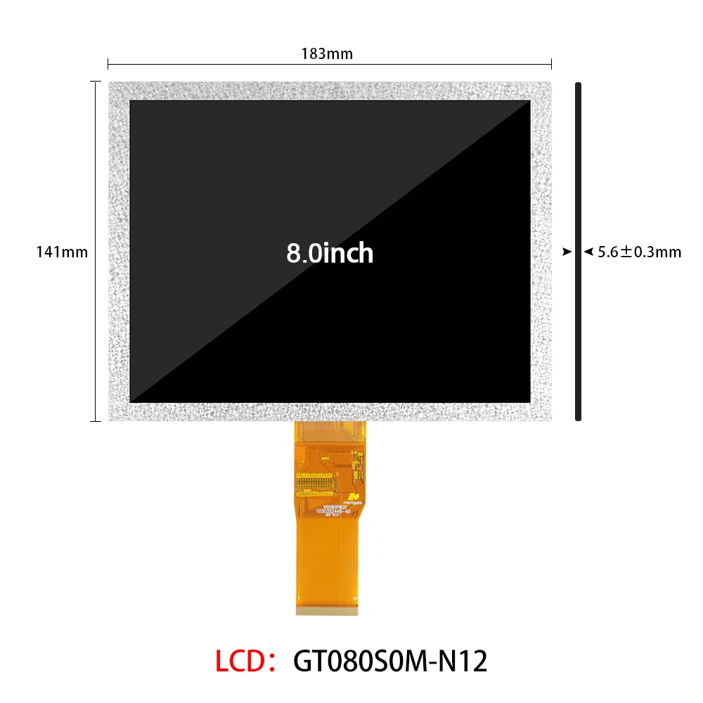 Lcd screen 8 inch capacitive touch panel with VGA HDMI Control panels 800*600 resolution 350 resolutio