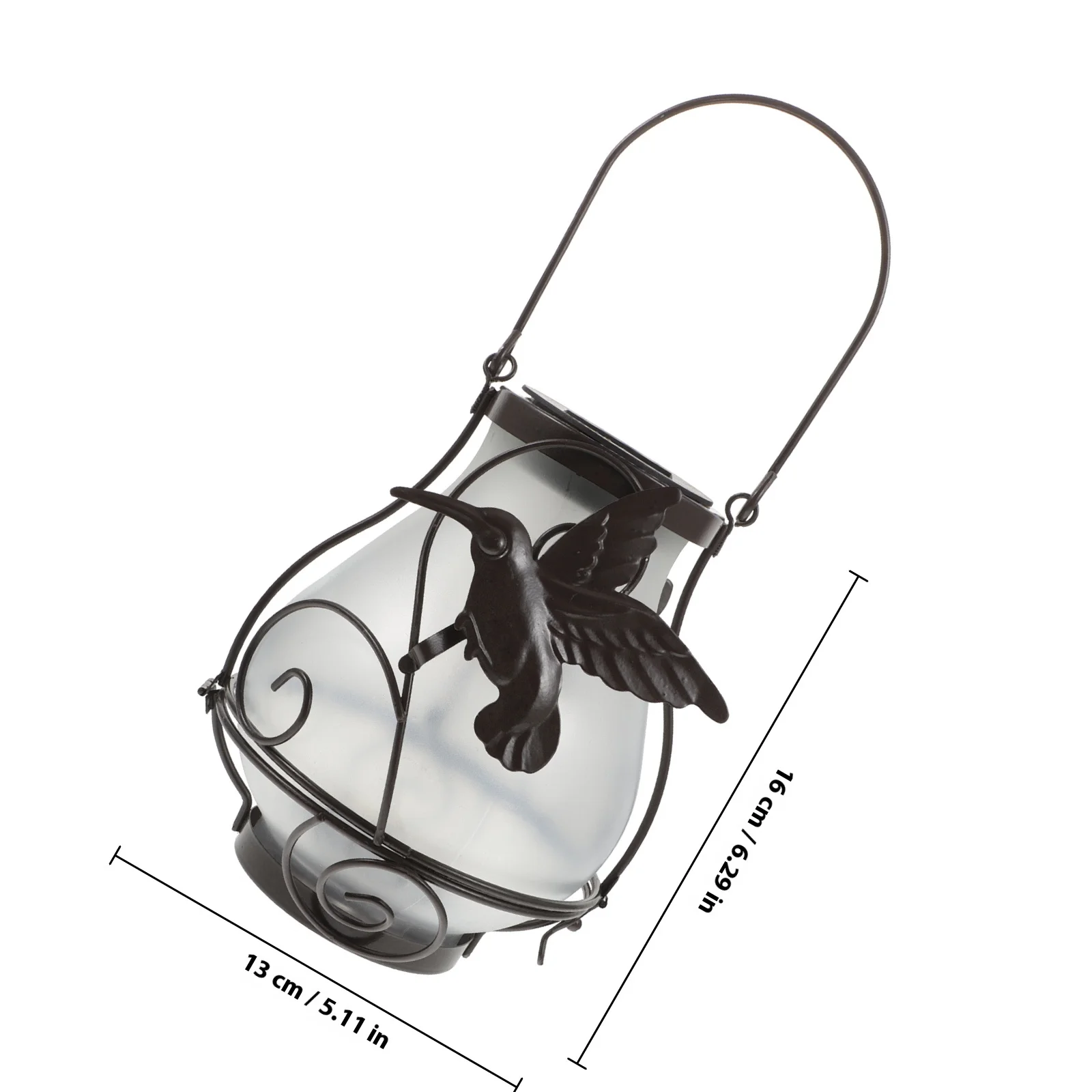 1 قطعة ضوء الشمس فراشة ديكور فانوس معلق حديقة في الهواء الطلق تعمل بالطاقة الشمسية الحديد الزجاج مصباح بعمود قلادة الخفيفة #3