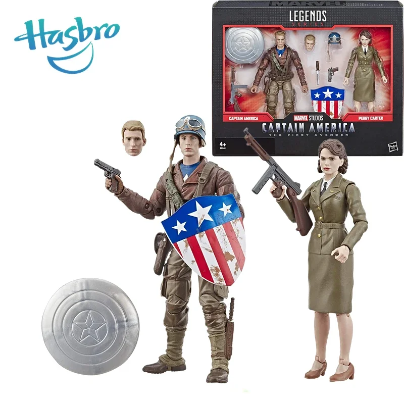 

In Stock Hasbro Marvel Legends The First Avenger Captain America Carter 2 Pack Action Figure Model Toy Collection Hobby Gift