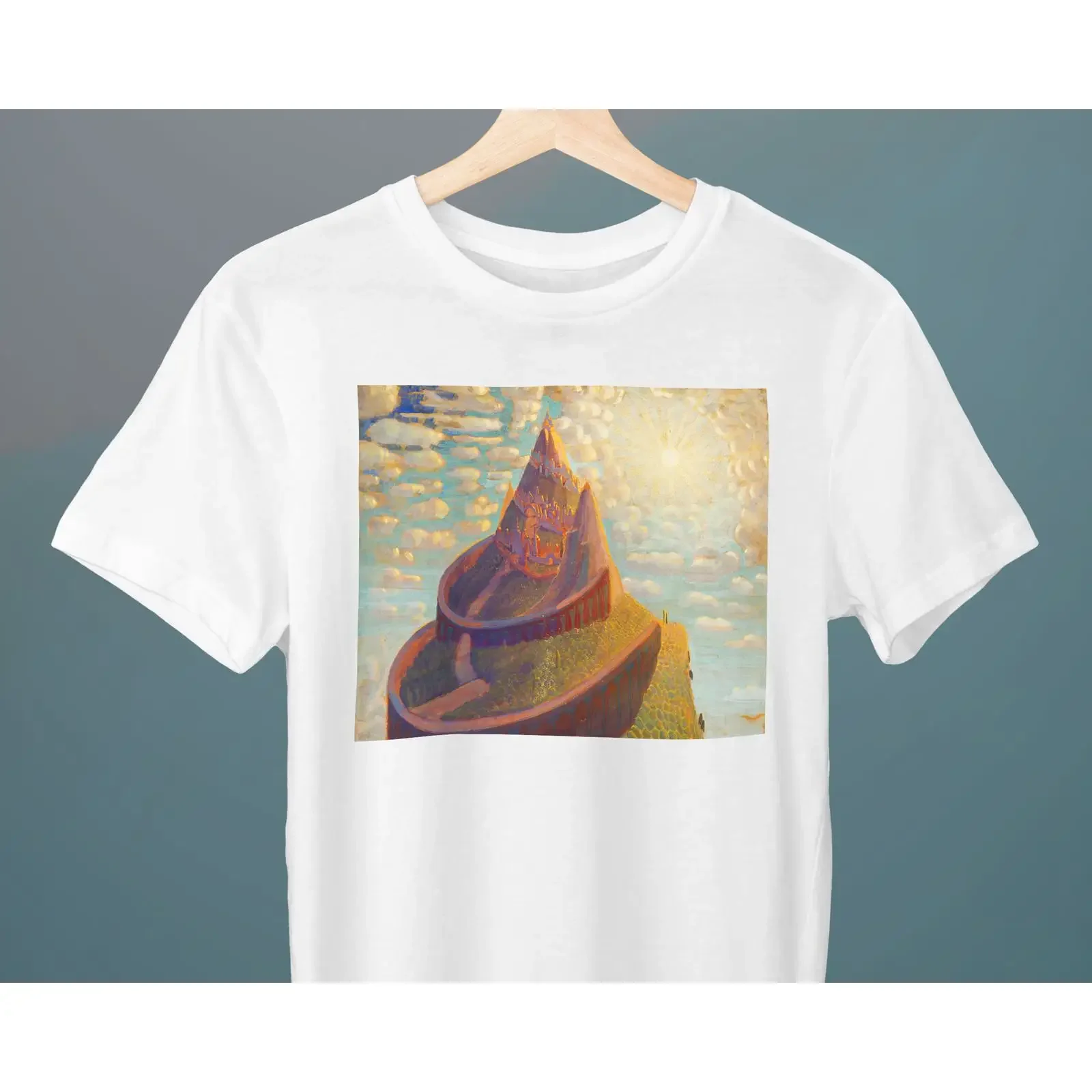 Mikalojus Konstantinas Ciurlionis Fairy Tale Castle Art T Shirt for Lover Him Her vintage Washed fashion Top For Everyday Wear