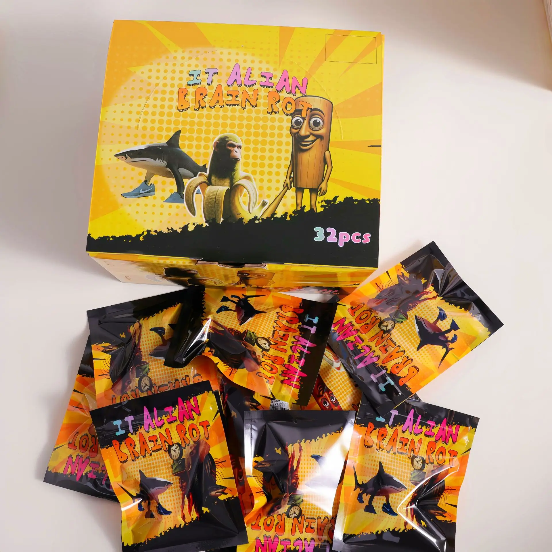 Hot Tung Tung Sahur Italian Brainrot Figure Blind box Blind bag Tralalero Tralala Bombardino Shimpanzini Bananini Zabawka dla dzieci Prezent