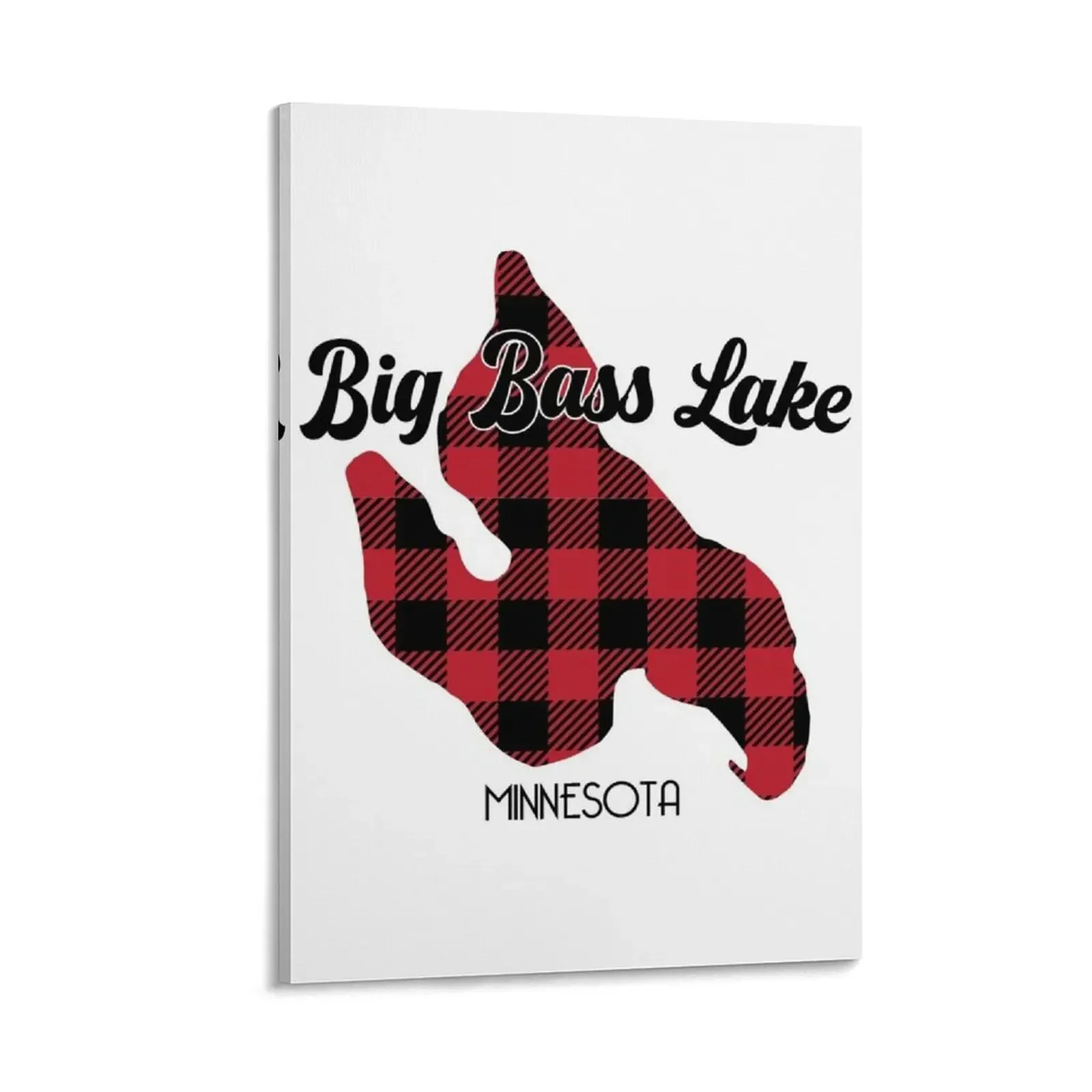 

Big Bass Lake, Outing MN Plaid Canvas Painting aesthetic room bedroom decoration room decoration room decors aesthetic