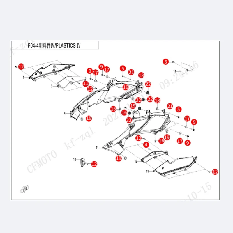 Motorcycle FUN Expansion Buckle Bolt Hexagonal Nut Full Vehicle Shell Screw Suitable for CFMOTOCF250SR 250-6