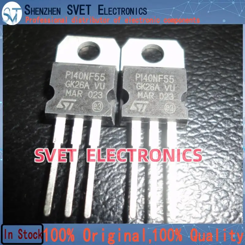 10PCS-50PCS   STP140NF55 P140NF55  N 55V 80A TO-220 Original In Stock Fast shipping