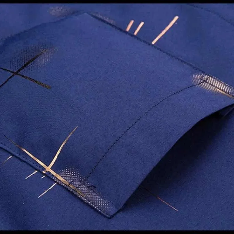 

Casual Long Sve irt Men's Simple Lapel Design Busin Sle Cotton Blend Ice Sensation adient Color Commute Appropriate