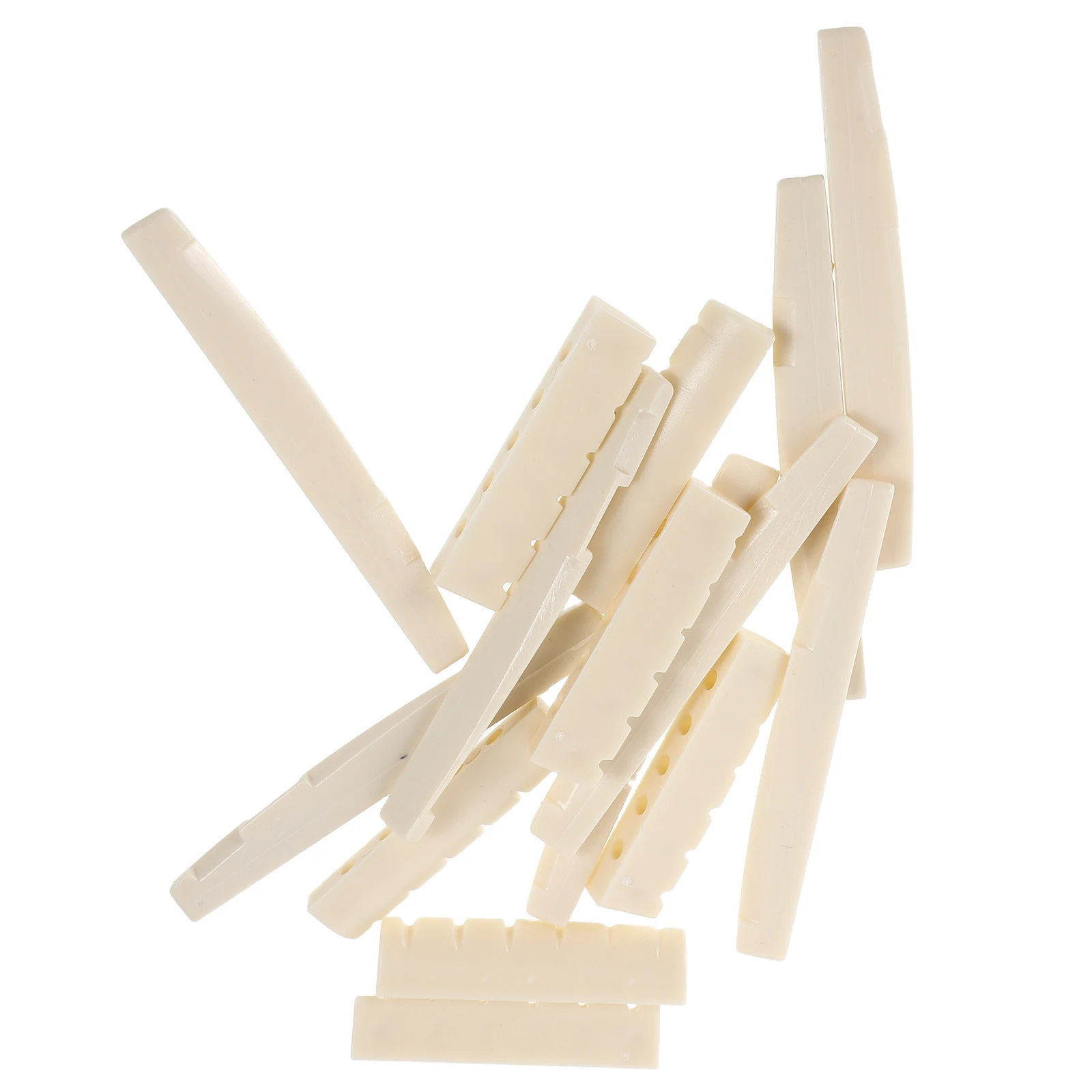 

10 Pairs Guitar Pillow Accessories Pre-slotted Nut and Saddle Plastic Bridge Bone Electric Parts Acoustic