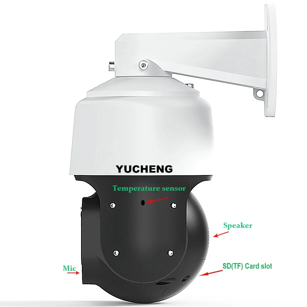 July003 4K 8MP 30fps 300X ZOOM POE Speed Dome PTZ Telecamera IP IP66 Audio Smart Tracking Hik Compatibile Display Temperatura CCTV Ca