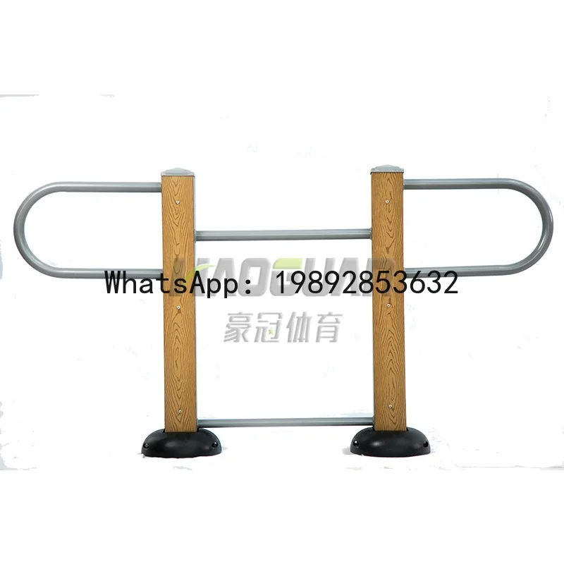 ZF Three-person leg press machine, ear-shaped outdoor fitness equipment, plastic-wood outdoor fitness path