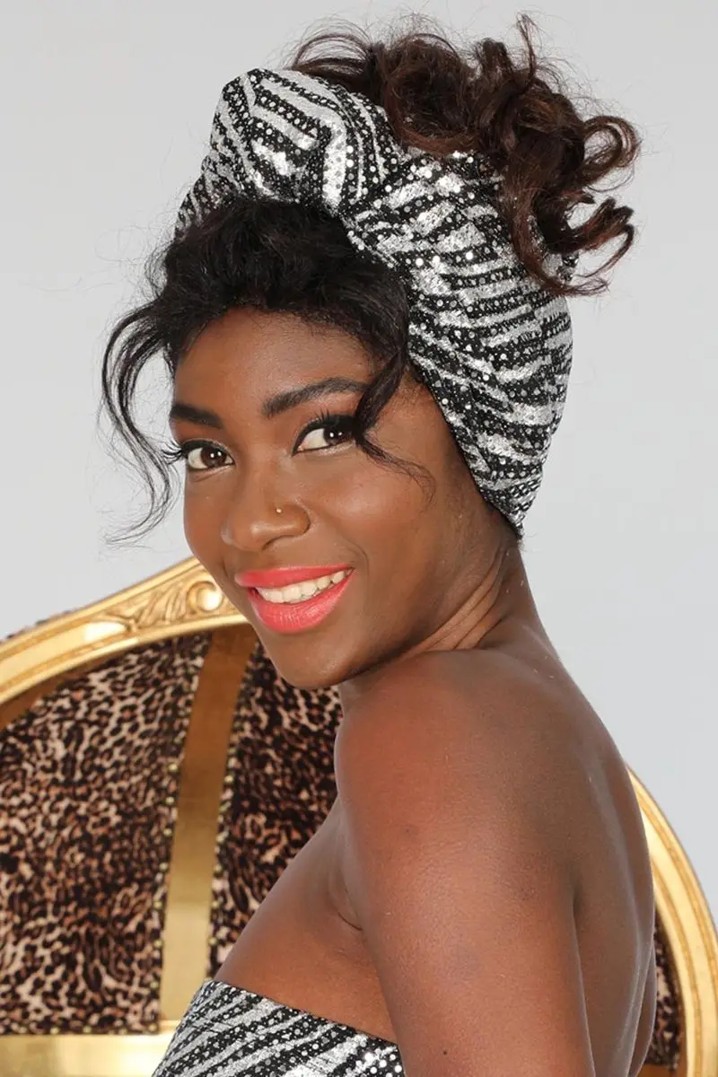 Bandana para el pelo gris