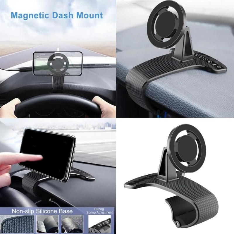 

Car Phone Holder for Phone 16 15 14 13 Dashboard Phone Holder with Number Plate F19E