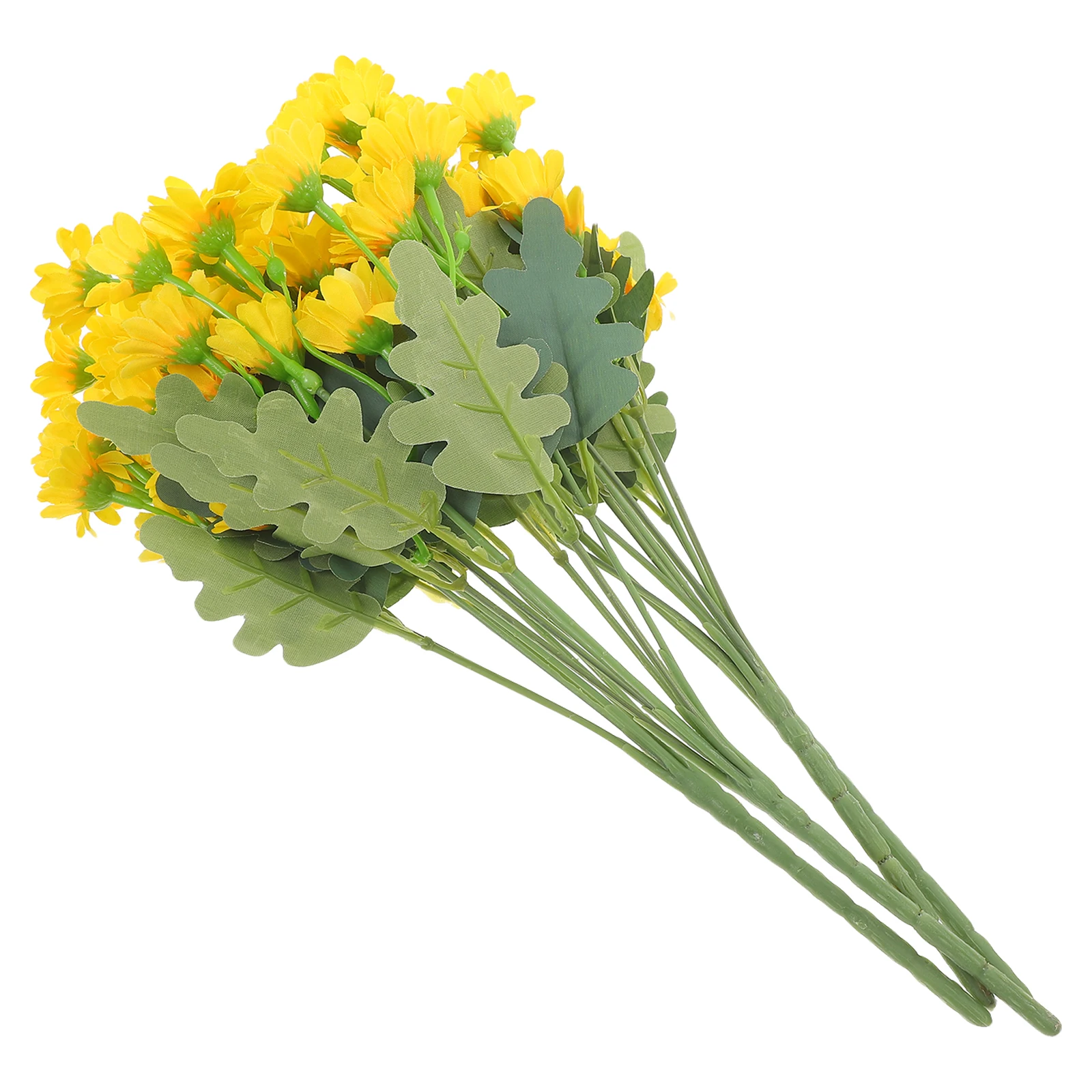 

4pcs 4 Bunches Artificial Flowers 7 Forks 21 White Fake Daisies DecorFlowers Home Bedroom Living Wedding Party Props