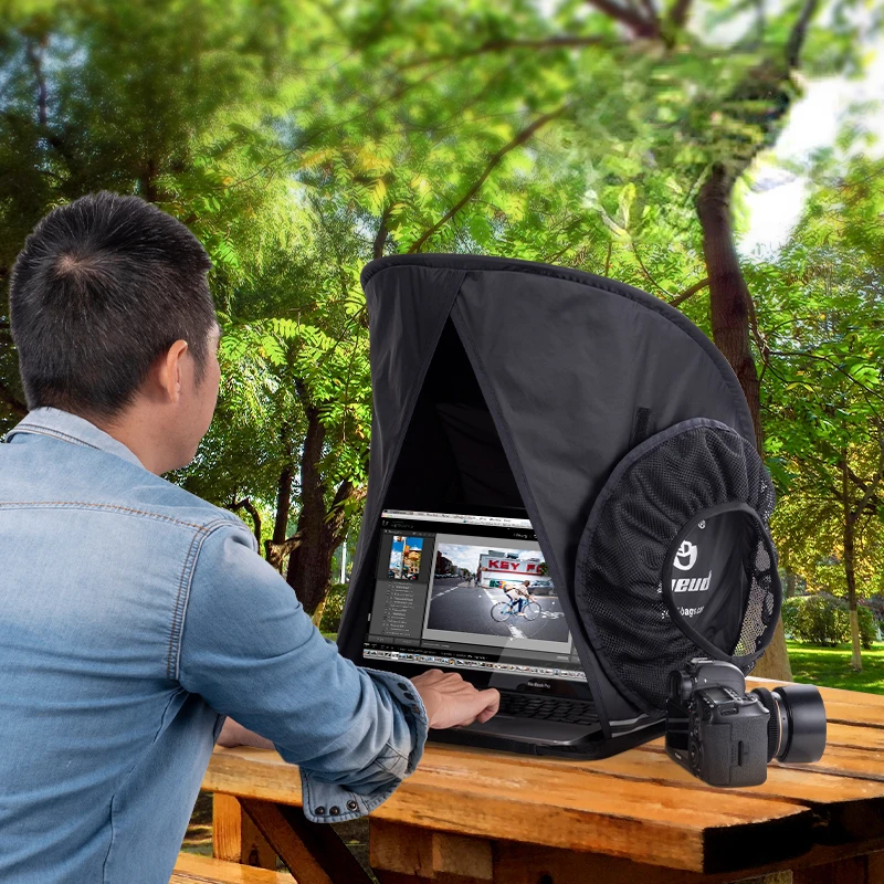 Laptop hood Foldable outer shot Indoor outdoor sunshade rain screen protective cover