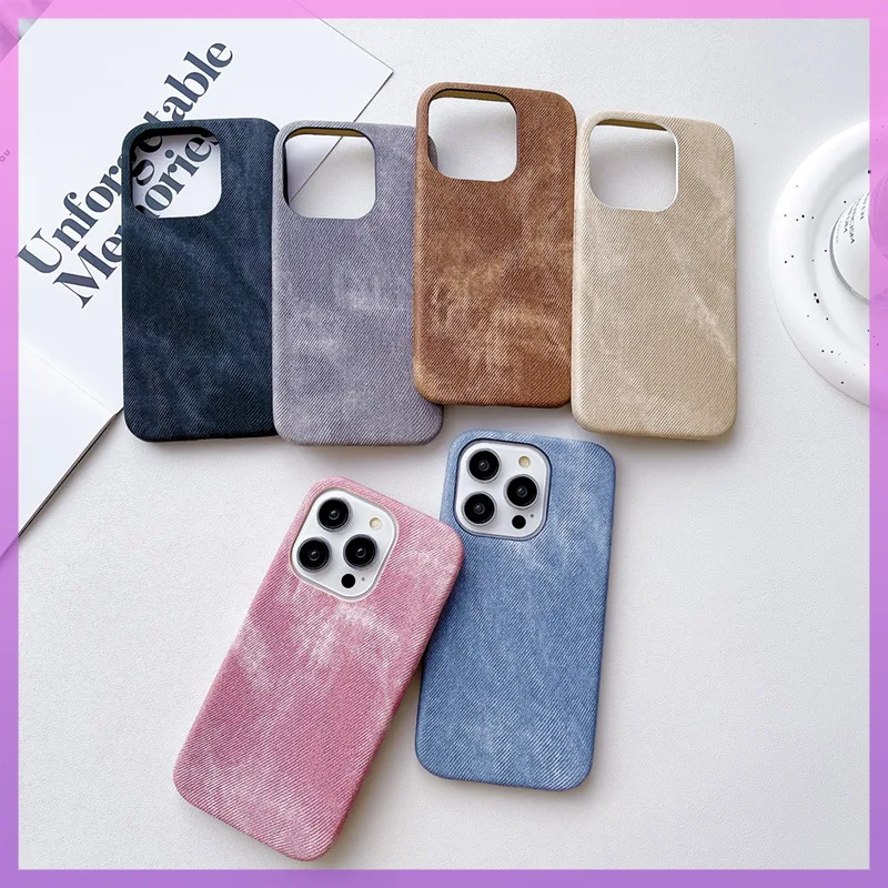 

Fashion Canvas Phone Cover for iPhone Air 17 16 15 14 13 12 11 Pro Max 7 8 Plus XS Max XR with Protective Case