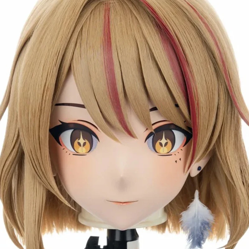 

(MEO50) Customize Handmade Full Head Lockable Crossdress Male to Female Japanese Cartoon Anime Game Character Kigurumi Mask