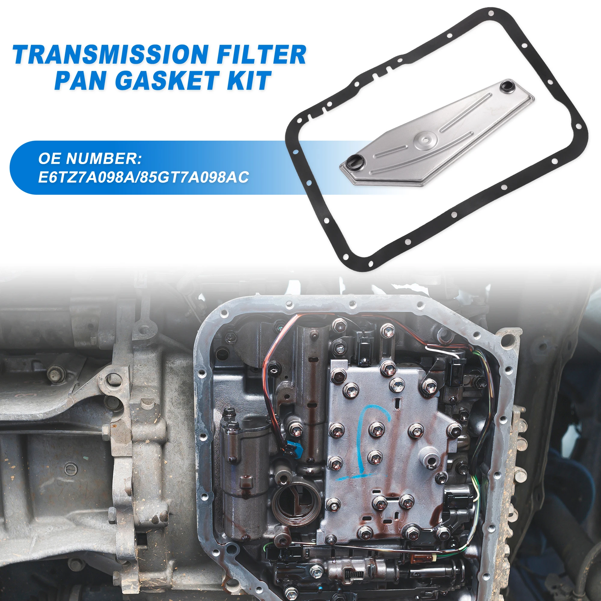 Uxcell a4ld A4LD-E kit de filtro de transmissão automática cvt filtro de óleo kit de junta do cárter de óleo apto para ford bronco 1986-1988
