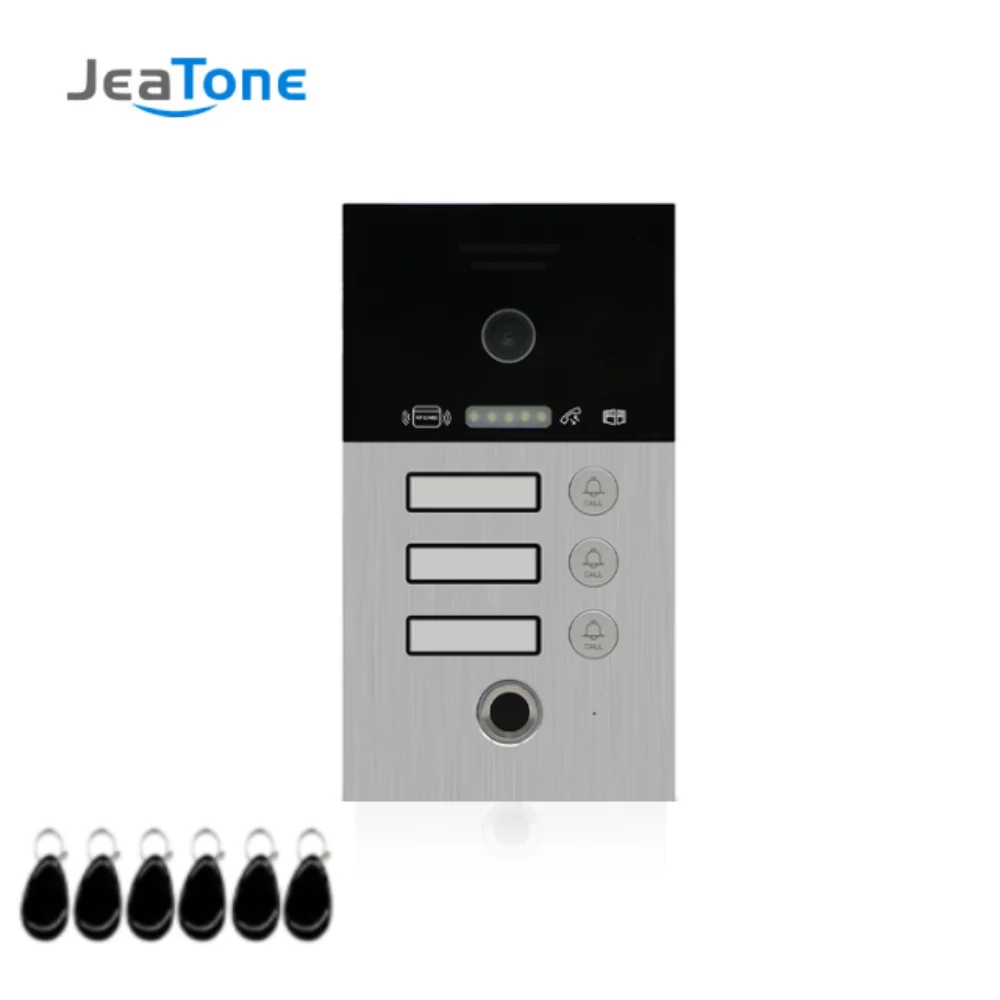 Imagem -03 - Jeatone 720p Impressão Digital ip Campainha Doorphone Chamada Painel para Pisos para Casa com Cartões ic ir Visão Noturna à Prova d Água