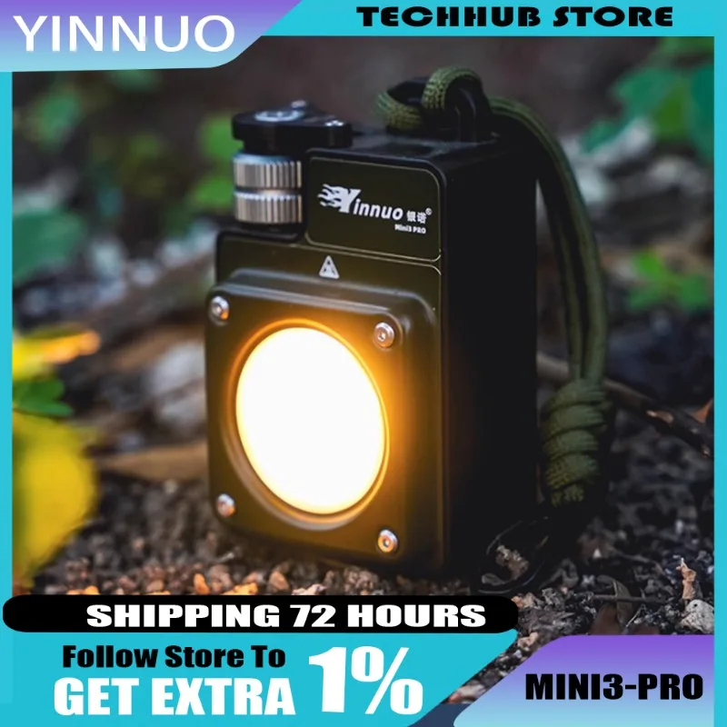 Многофункциональный тактический фонарь для кемпинга YINNUO Mini3 PRO, 3000 мАч, зарядка, ультра яркий портативный аккумуляторный дисплей дальнего действия