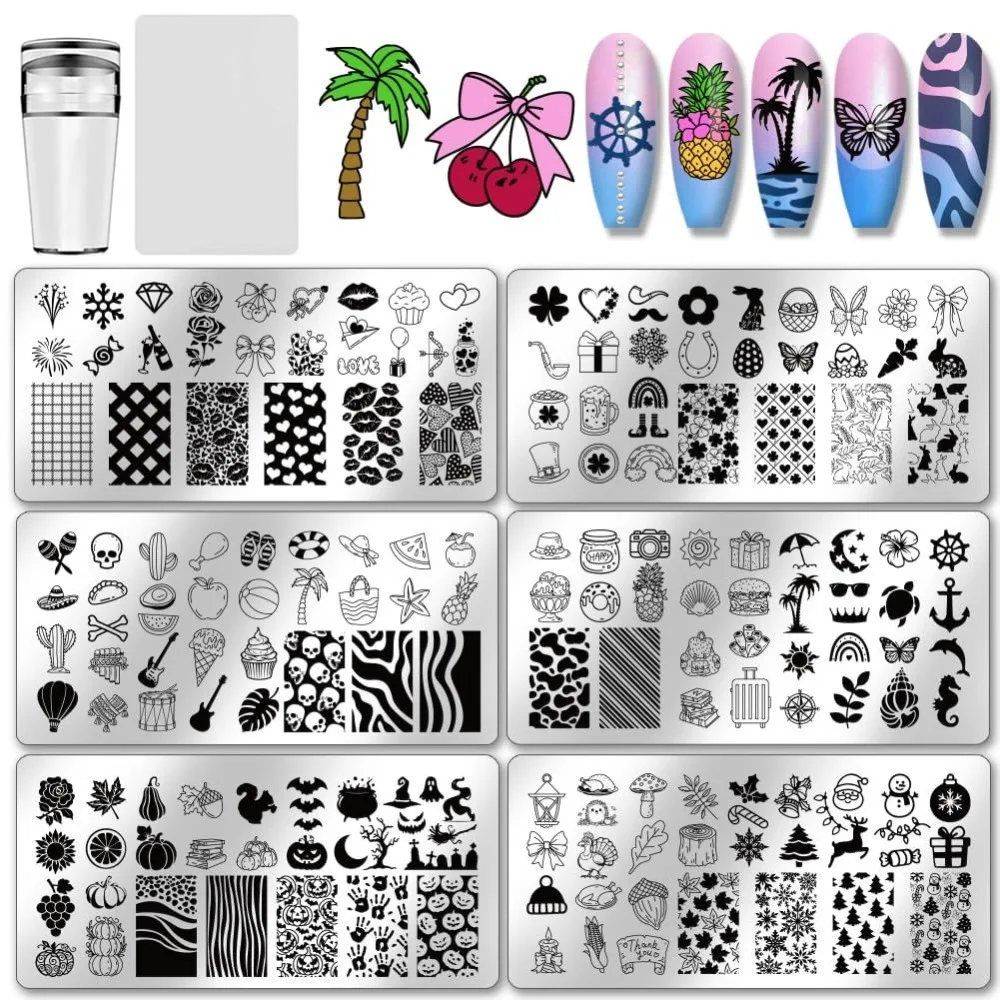 conjunto-de-6-placas-de-estampagem-de-unhas-com-temas-de-feriado-stencils-de-arte-para-unhas-de-verao-praia-natal-dia-dos-namorados-e-pascoa