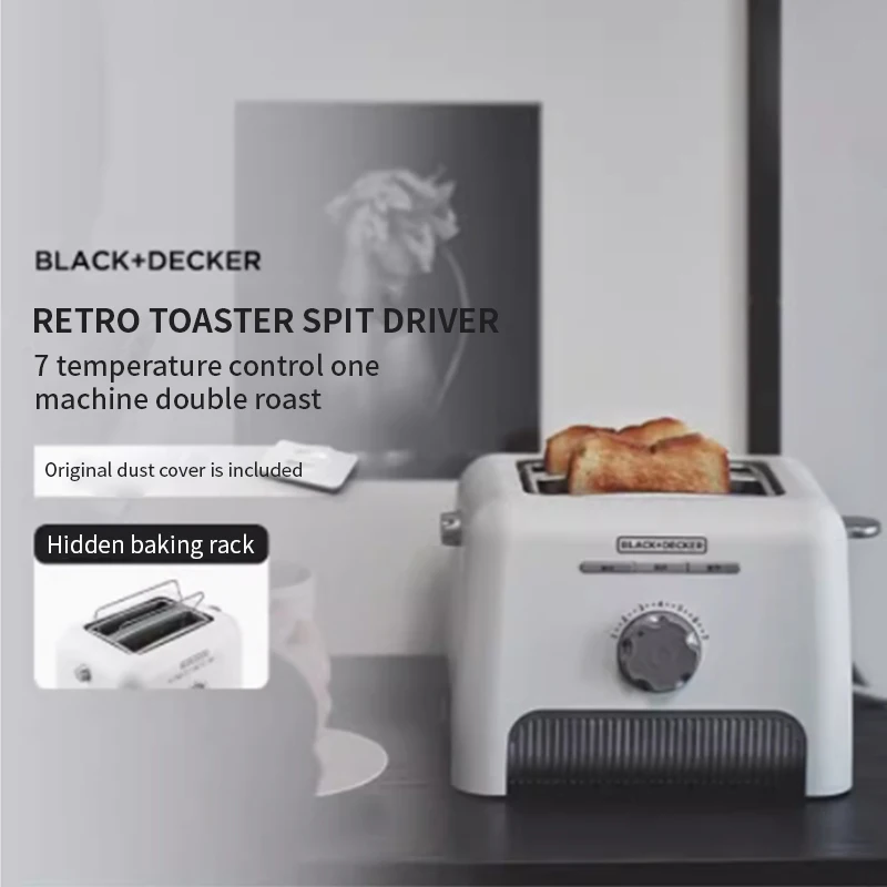 BLACK+DECKER Toast and Sandwich Breakfast Machine Small Toast Stove Fully Automatic Heating