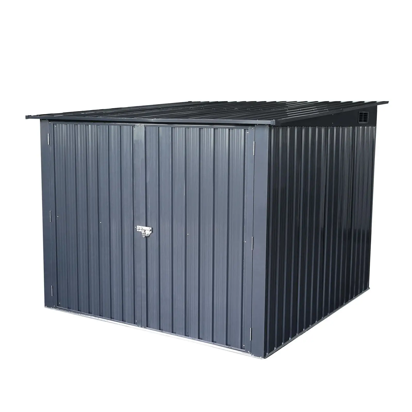 

Outdoor Steel Storage Shed for with Slope Roof and 4 Bike Tracks,
