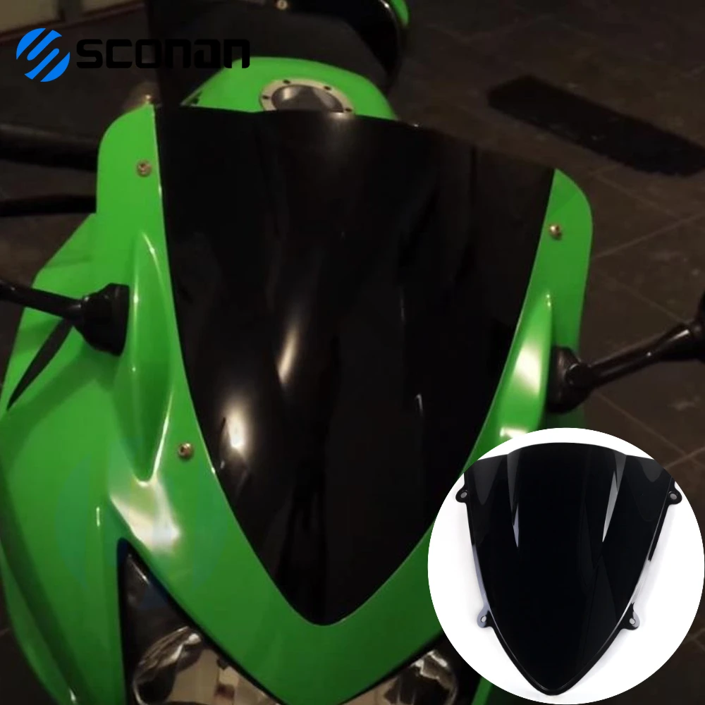 Motorcycle Wind shield screen Windshield WindScreen For Ninja 250 EX250R ZX250R 2008 2009 2010 2011 2012 EX ZX 250R black Clear