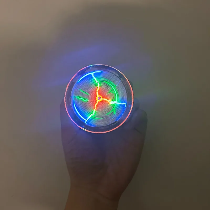 Battery Plasma Disk 2.5 Inch - Voice Control Lightning Ion Lamp, Portable Night Run Light with Cool Visual Effects
