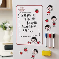 Chibi Maruko-Chan Anime Hobby Household Refrigerator Stickers Magnetic Stickers Decorative Note Stickers Erasable Message Board