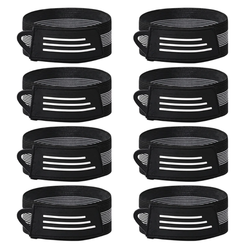 8pcs Bicycles Ankle Leg Strap Pant Bands Clip Strap Wrist Ankle Bind Bands Adjustable Arms Band Cycling Trouser Strap