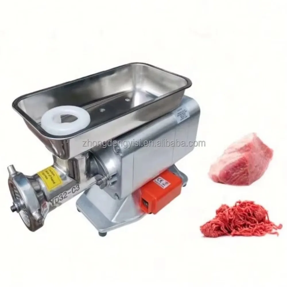 Commercial Heavy Duty Stainless Steel Meat Grinder with German Motor for Butcher Shop and Restaurant Use Brand New